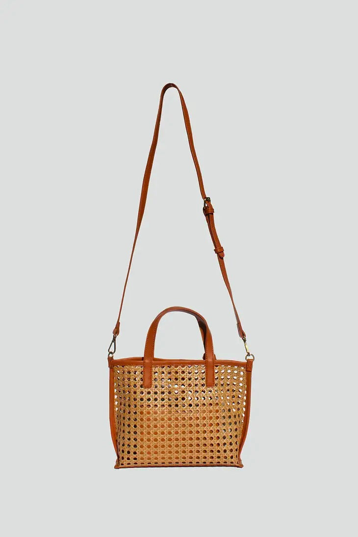 Grace Wicker Straw Clutch Bag