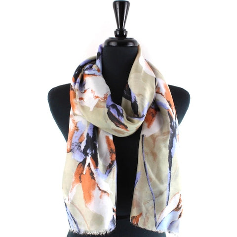 Watercolor Pansy Scarf