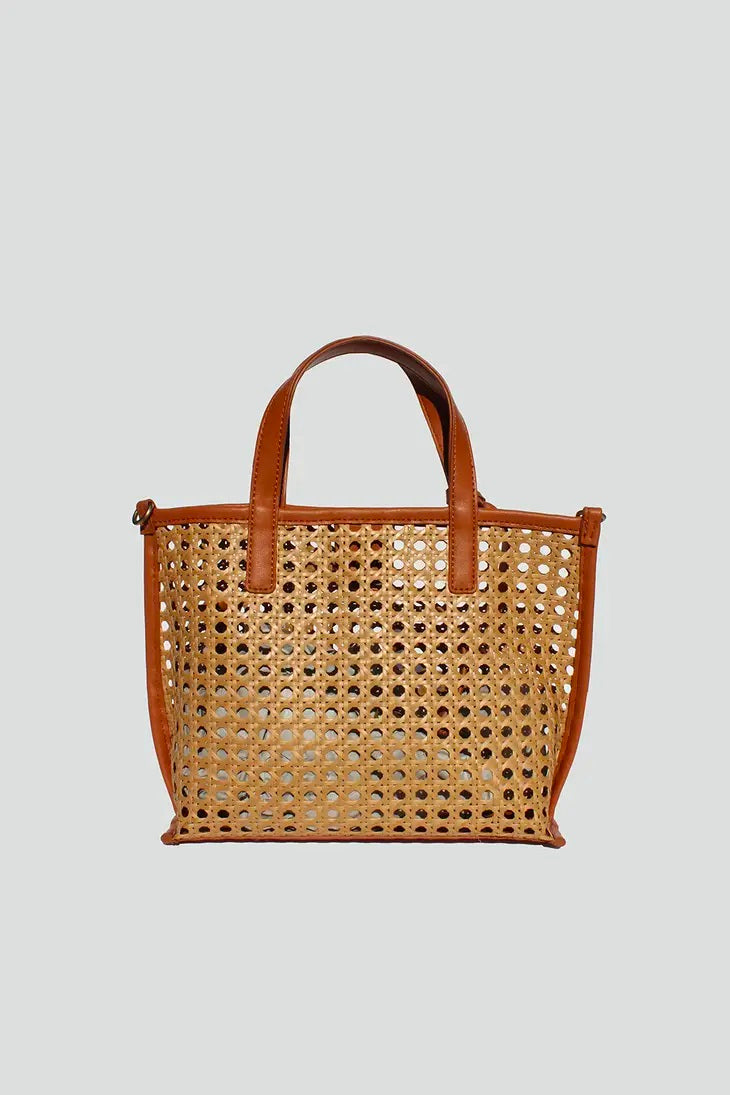 Grace Wicker Straw Clutch Bag