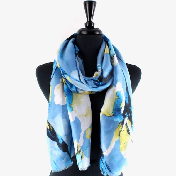 Watercolor Pansy Scarf