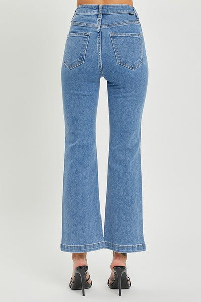 Patch Pocket Flare Jeans