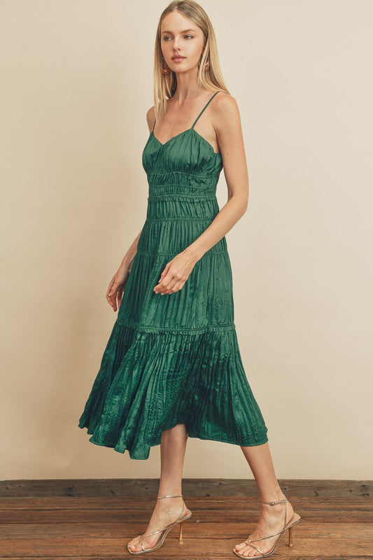 Tiered Pleated Dress