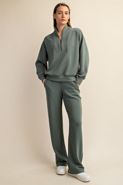 Modal Luxe Half Zip Sweatshirt - 2 Colors