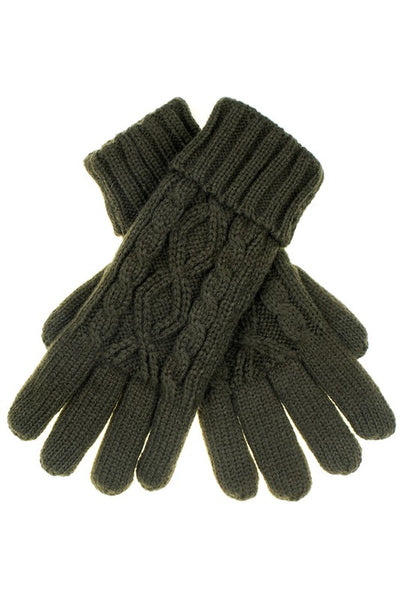 Fleece Lined Cable Knit Gloves