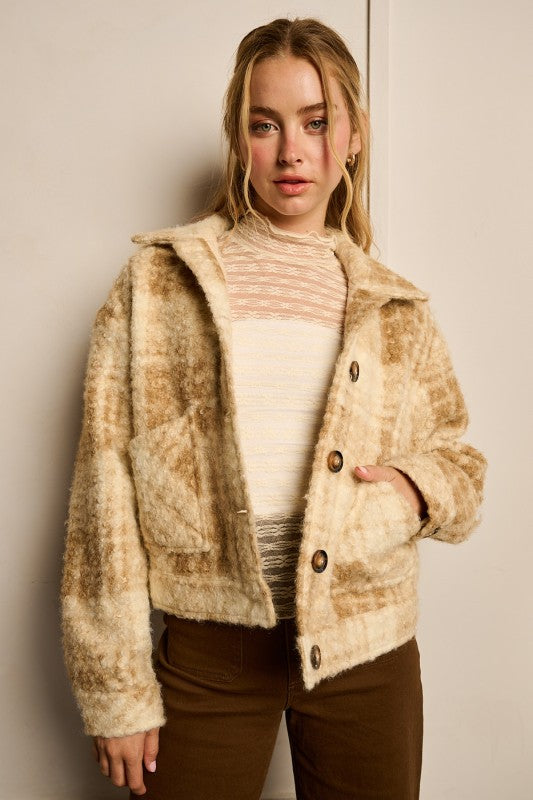 Boucle Plaid Jacket