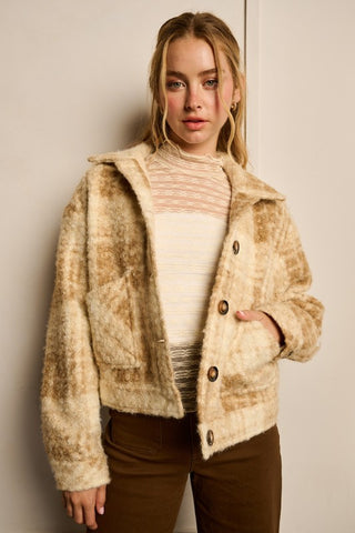 Boucle Plaid Jacket