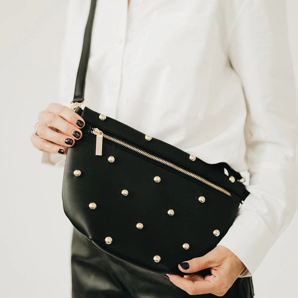 Studded Fanny Pack Crossbody Bag