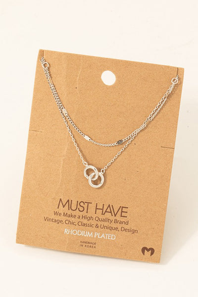 18K Gold Dipped Layered Chain Link Necklace