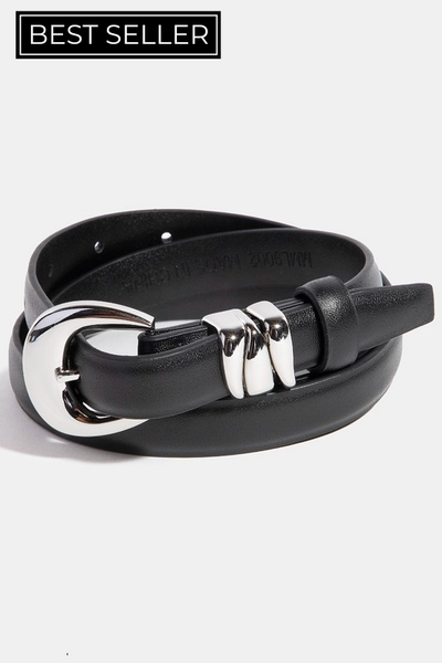 Triple Metal Buckle Belt