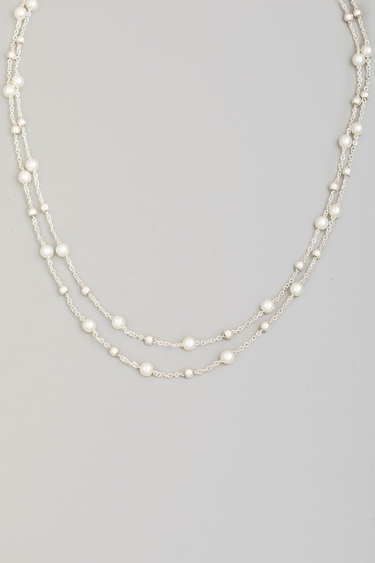 Pearl Dot Layered Necklace