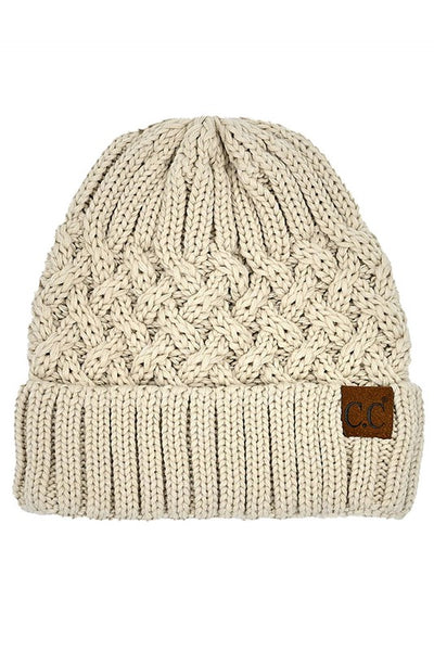 Lattice Knit Beanie