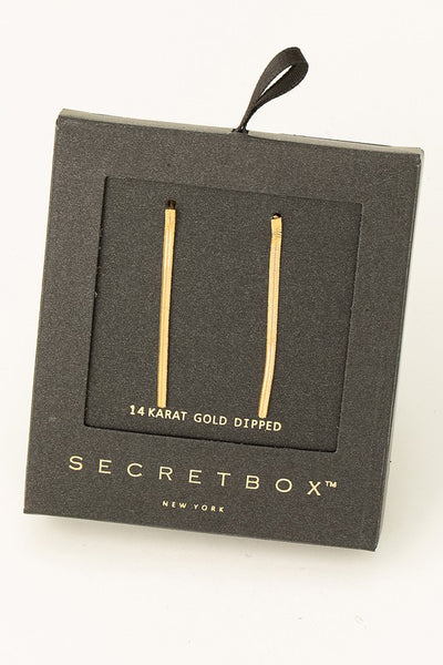 14K Gold Dipped Flat Chain Earrings