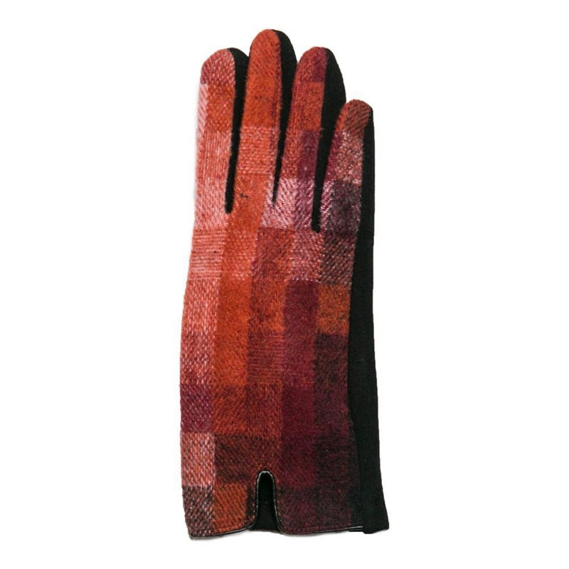 Sherry Plaid Checked Gloves