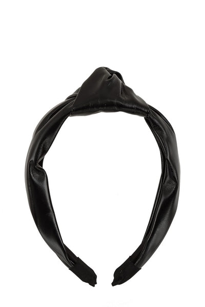 Vegan Leather Knot Headband