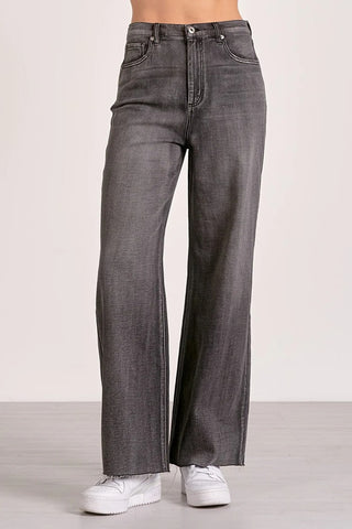 Black Wash Wide Leg Jeans