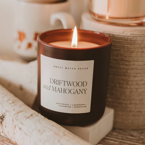 Driftwood & Mahogany 15 Oz. Soy Candle