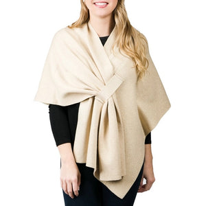 Draped Keyhole Wrap Shawl - 2 Colors