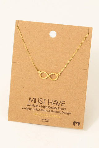 18K Gold Dipped Infinity Twist Necklace