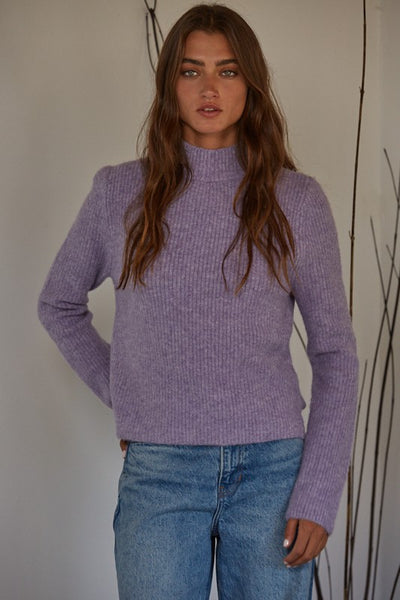 Ultrasoft Mockneck Ribbed Sweater