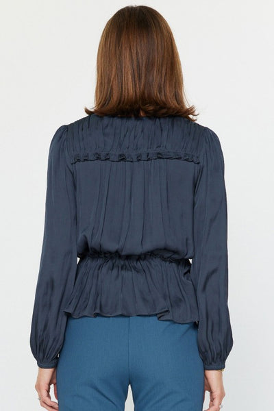 Surplice Peplum Blouse