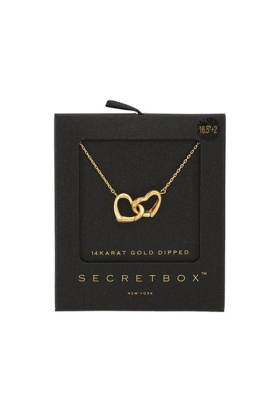 14K Gold Dipped Heart Link Necklace