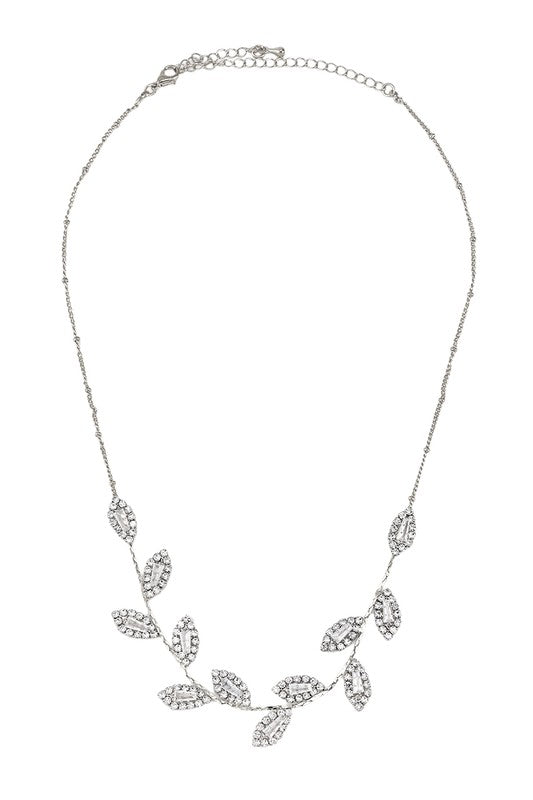 Jeweled Leaf Necklace