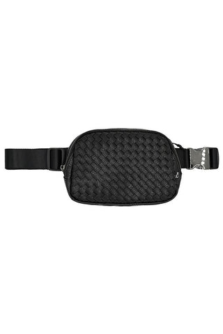 Basketweave Woven Fanny Pack