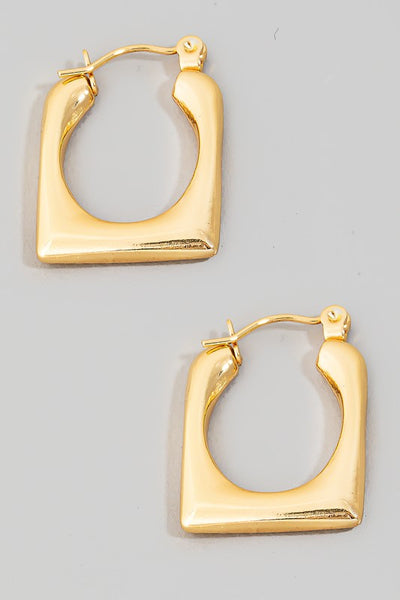 Stainless Steel Square Hoop Earrings