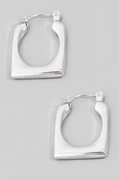 Stainless Steel Square Hoop Earrings