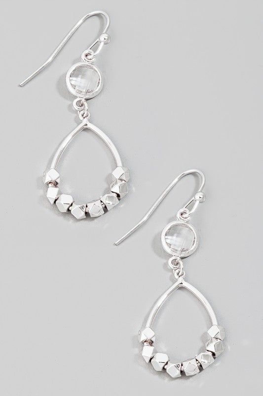 Dainty Beaded Teardrop Earrings