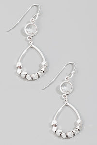 Dainty Beaded Teardrop Earrings