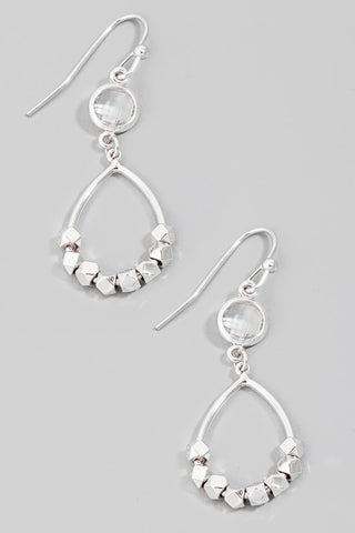 Dainty Beaded Teardrop Earrings