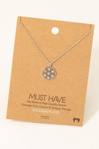 18K Gold Dipped Flower Circle Necklace