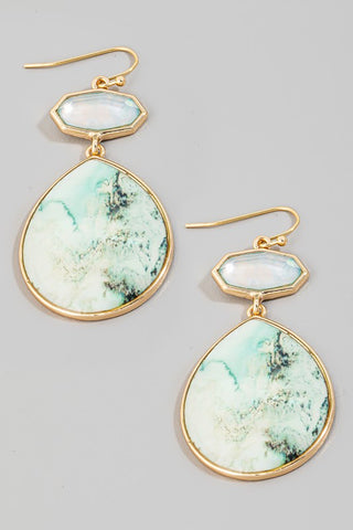 Marbled Gemstone Earrings