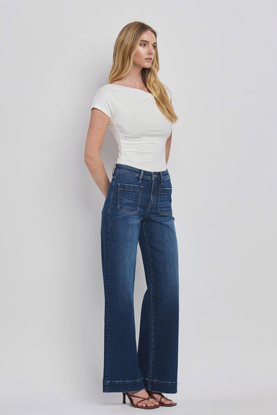 Patch Pocket Trouser Wide Leg Jeans