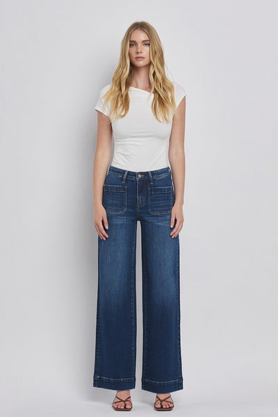 Patch Pocket Trouser Wide Leg Jeans