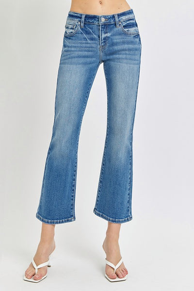 Cropped Flare Jeans - Medium Wash