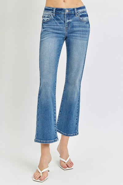Cropped Flare Jeans - Medium Wash