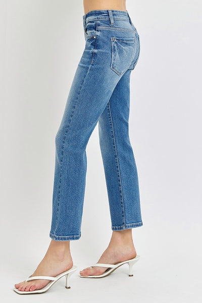Cropped Flare Jeans - Medium Wash