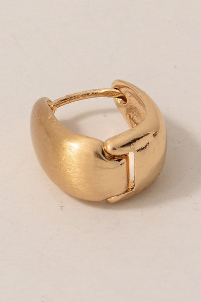 14K Gold Dipped Brushed Oval Hoops