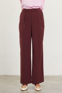 Pleat Wide Leg Trousers