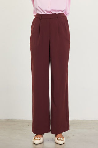 Pleat Wide Leg Trousers