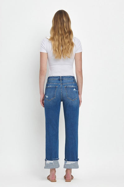 Cuffed Straight Jeans