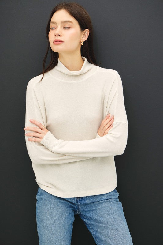 Ultrasoft Mockneck Dolman Sweater - 2 Colors