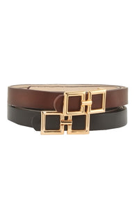 Double Square Buckle Belt