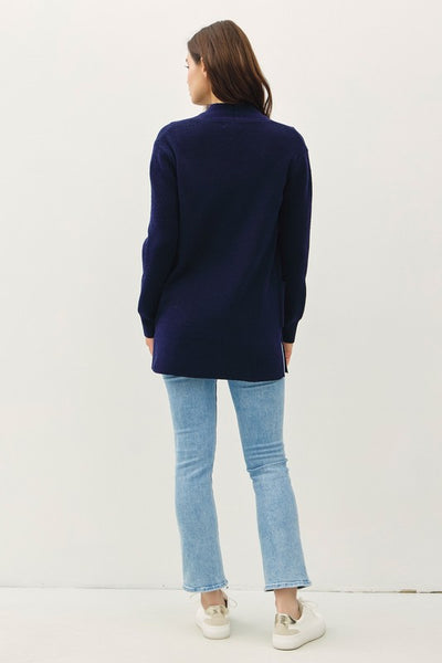 Ribbed Open Pocket Cardigan