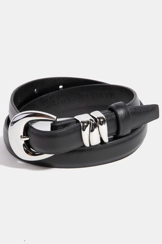 Triple Metal Buckle Belt