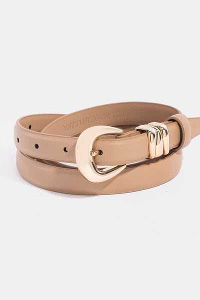 Triple Metal Buckle Belt