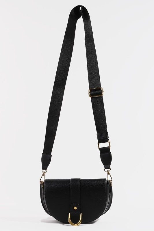 Buckle Saddle Crossbody Bag