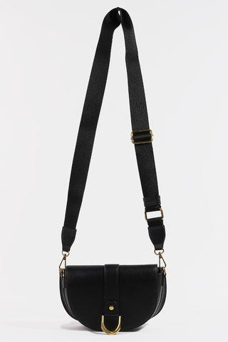 Buckle Saddle Crossbody Bag